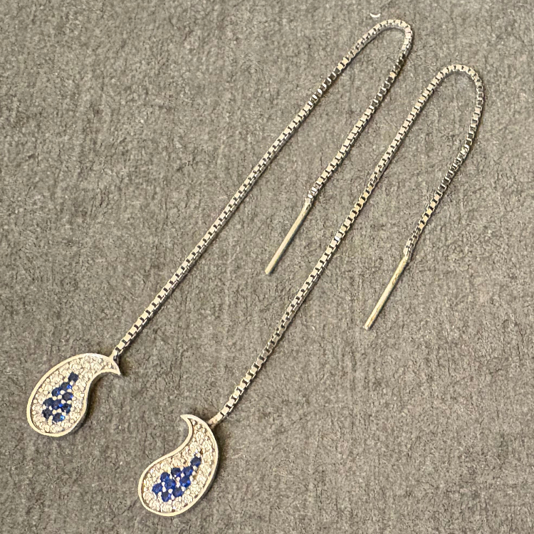 گوشواره نقره زنانه گیرا مدل بته جقه کد G0687