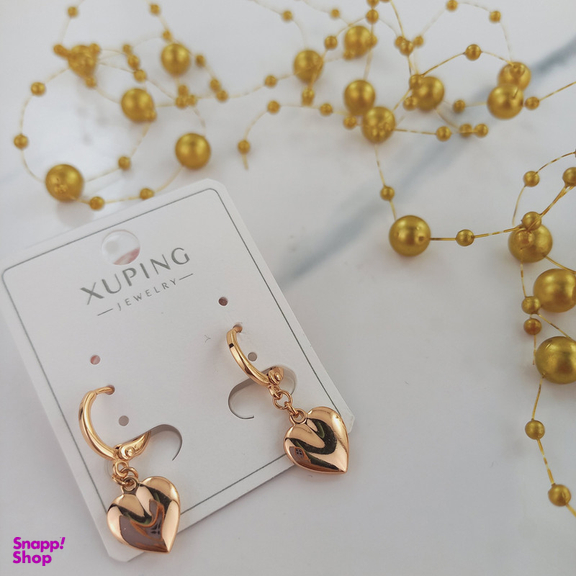 گوشواره زنانه ژوپینگ مدل قلب کد AAC-330