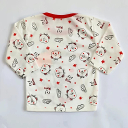 ست تیشرت آستین بلند و شلوار نوزادی مدل خرس و چتر کد 4110 رنگ سفید