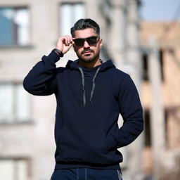 هودی مردانه مالدینی کد h789 رنگ مشکی