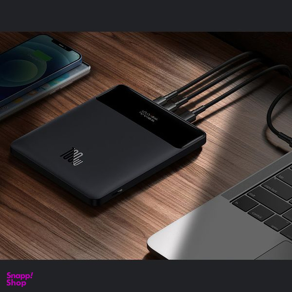 پاوربانک باسئوس مدل BALDE HIGH POWER DIGITAL DISPALY PPBL000201 100W ظرفیت 20000 میلی آمپر ساعت