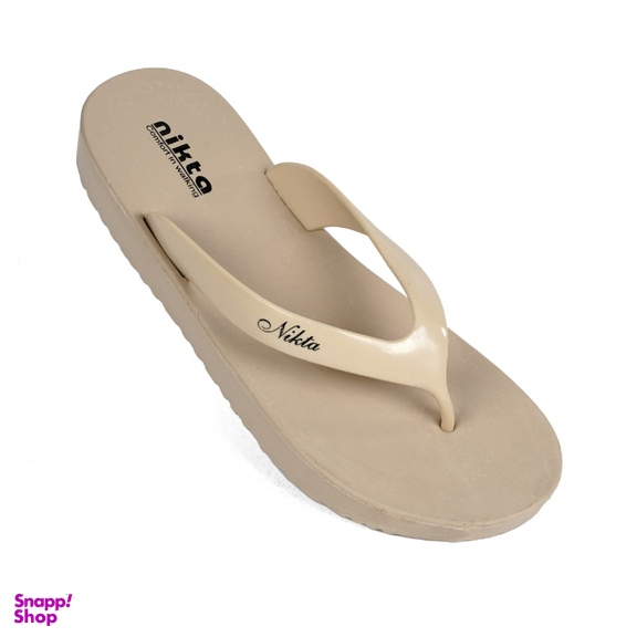 دمپایی لا انگشتی زنانه نیکتا مدل 294 رنگ نسکافه ای