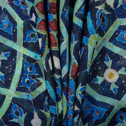 شال زنانه طرح کاشی کد 11