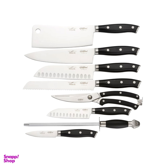 سرویس چاقو آشپزخانه 9 پارچه جی فی نی کد G-01