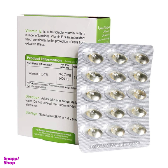 کپسول نرم ژلاتینی ویتامین E 400 واحد ویوا تیون بسته 30 عددی