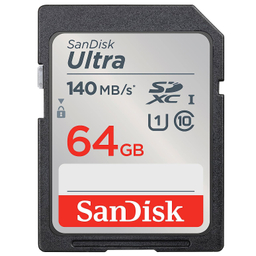 کارت حافظه SDXC سن دیسک مدل Ultra کلاس 10 استاندارد UHS-I U1 سرعت 140 مگابایت بر ثانیه ظرفیت 64 گیگابایت