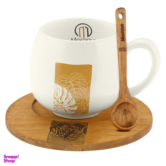 ست ماگ مکنوس کد 1008 همراه با قاشق و زیر لیوانی