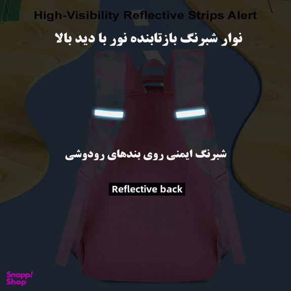 کوله پشتی مدرسه کد 5070 به همراه کیف ظرف غذا و جامدادی