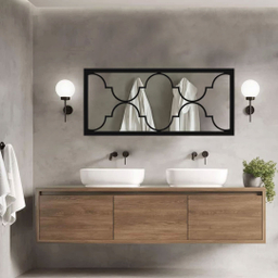 آینه سرویس بهداشتی الف مدل نیم قد همراز کد ALF