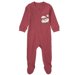 سرهمی نوزاد لوپیلو کد 45 طرح کبریتی رنگ زرشکی