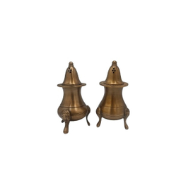 نمکدان برنجی مدل آنتیک مجموعه 2 عددی