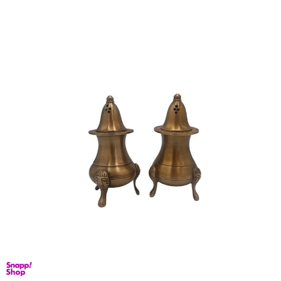 نمکدان برنجی مدل آنتیک مجموعه 2 عددی