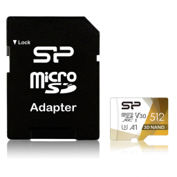 کارت حافظه MicroSDXC سیلیکون پاور مدل CL10 Superior UHS-I V30 A1 4K UHD ظرفیت 512 گیگابایت