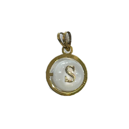 پلاک گردنبند طلا 18 عیار زنانه مدل حرف انگلیسی S کد 62
