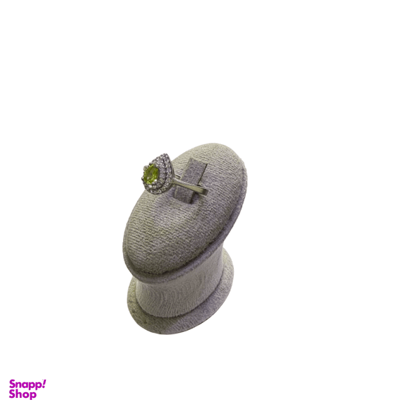 انگشتر نقره 925 عیار زنانه طرح نگین سبز کد HOSS05
