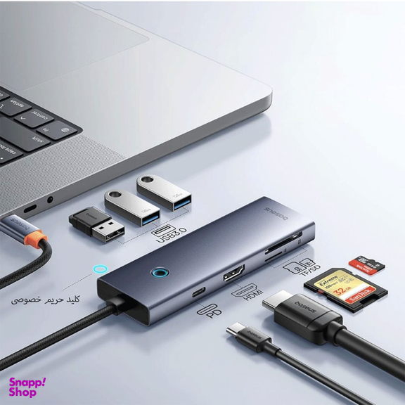 هاب 7 پورت Type-C بیسوس مدل Ultrajoy Series