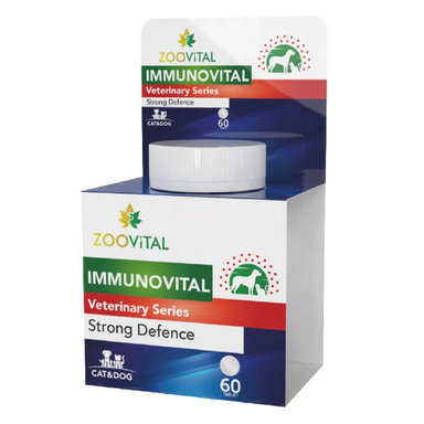 قرص مکمل تقویت سیستم ایمنی سگ و گربه زوویتال مدل immunoVital بسته 60 عددی