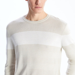 پلیور یقه گرد مردانه ال سی وایکیکی مدل اسلیم افکت