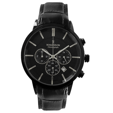 ساعت عقربه ای مردانه رومانسون مدل بندچرمی کرنوگراف کد 25