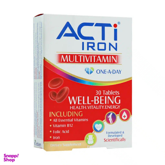 قرص اکتی آیرون ابیان دارو بسته 30 عددی