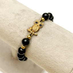 دستبند زنانه مدل جغد و سنگ انیکس سورا کد B008