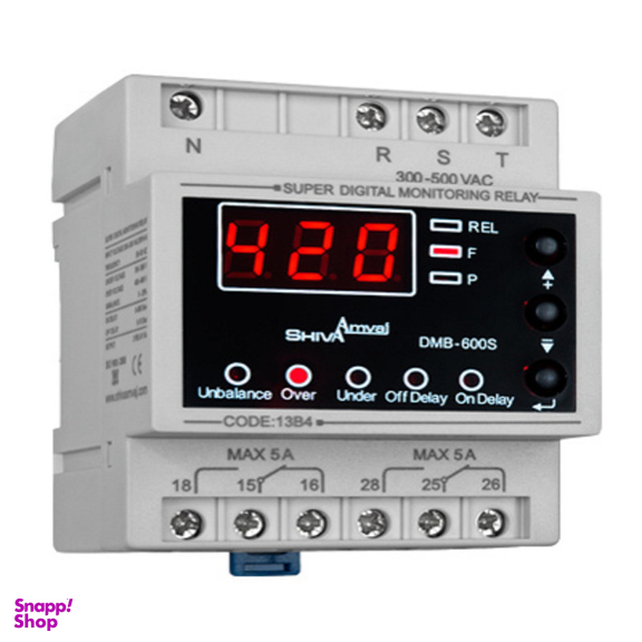 رله سوپر کنترل فاز دیجیتال شیوا امواج مدل DMB-600S کد 13B4 بسته دو عددی
