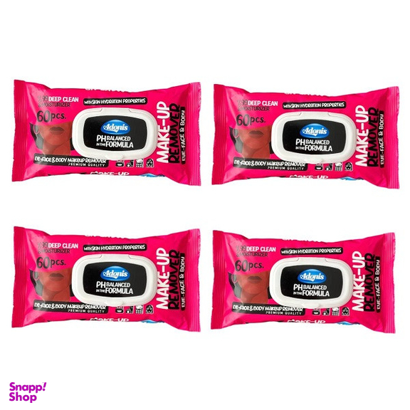 دستمال مرطوب آدونیس مدل 03 چهار بسته 60 عددی