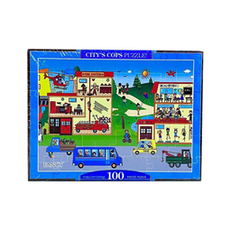 پازل 100 قطعه فنسی طرح شهر آتشنشان ها