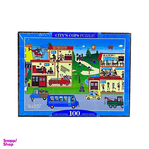 پازل 100 قطعه فنسی طرح شهر آتشنشان ها