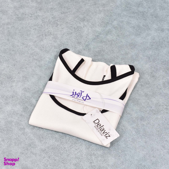 کراپ تاپ زنانه دل آویز کد H372 رنگ سفید