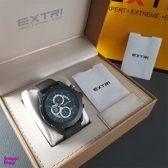 ساعت عقربه ای مردانه اکستری کد X6040-D رنگ مشکی سبز تیره