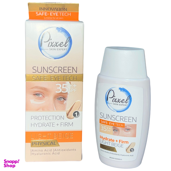 کرم ضد آفتاب دور چشم و صورت پیکسل مدل فیزیکال SPF35 رنگ بژ روشن حجم 50 میلی لیتر