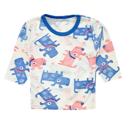 ست تیشرت آستین بلند و شلوار راحتی نوزادی مدل هاپو کد 4161 رنگ سفید