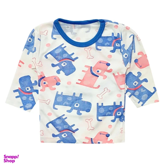 ست تیشرت آستین بلند و شلوار راحتی نوزادی مدل هاپو کد 4161 رنگ سفید