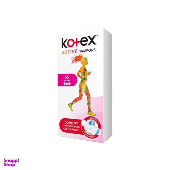 تامپون کوتکس مدل Active Super بسته 16 عددی