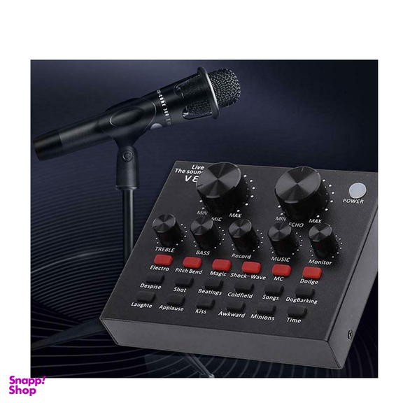 کارت صدا استودیو وسکات مدل v8 به همراه میکروفون کاندنسر و پایه