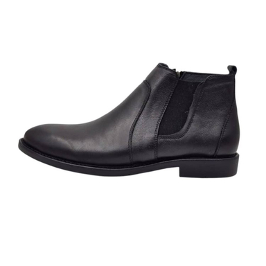 نیم بوت مردانه چرم ریباری مدل Z22 رنگ مشکی