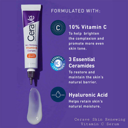 سرم ویتامین سی سراوی مدل Skin Renewing حجم 30 میلی لیتر