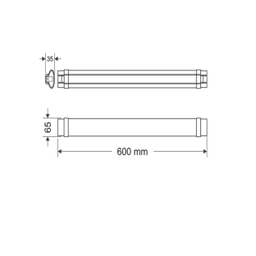 لامپ ال ای دی سقفی دیواری خطی 18 وات SMD کد 4006