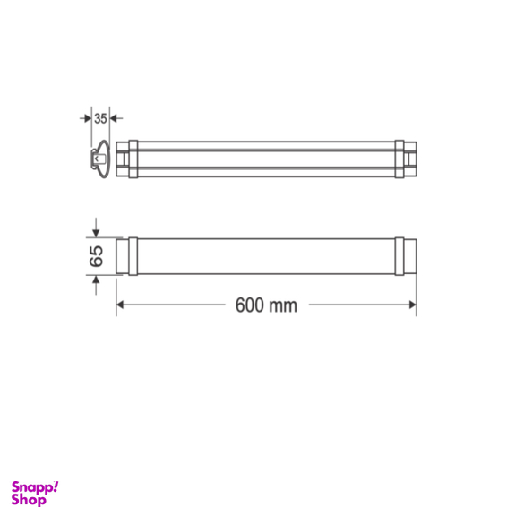 لامپ ال ای دی سقفی دیواری خطی 18 وات SMD کد 4006