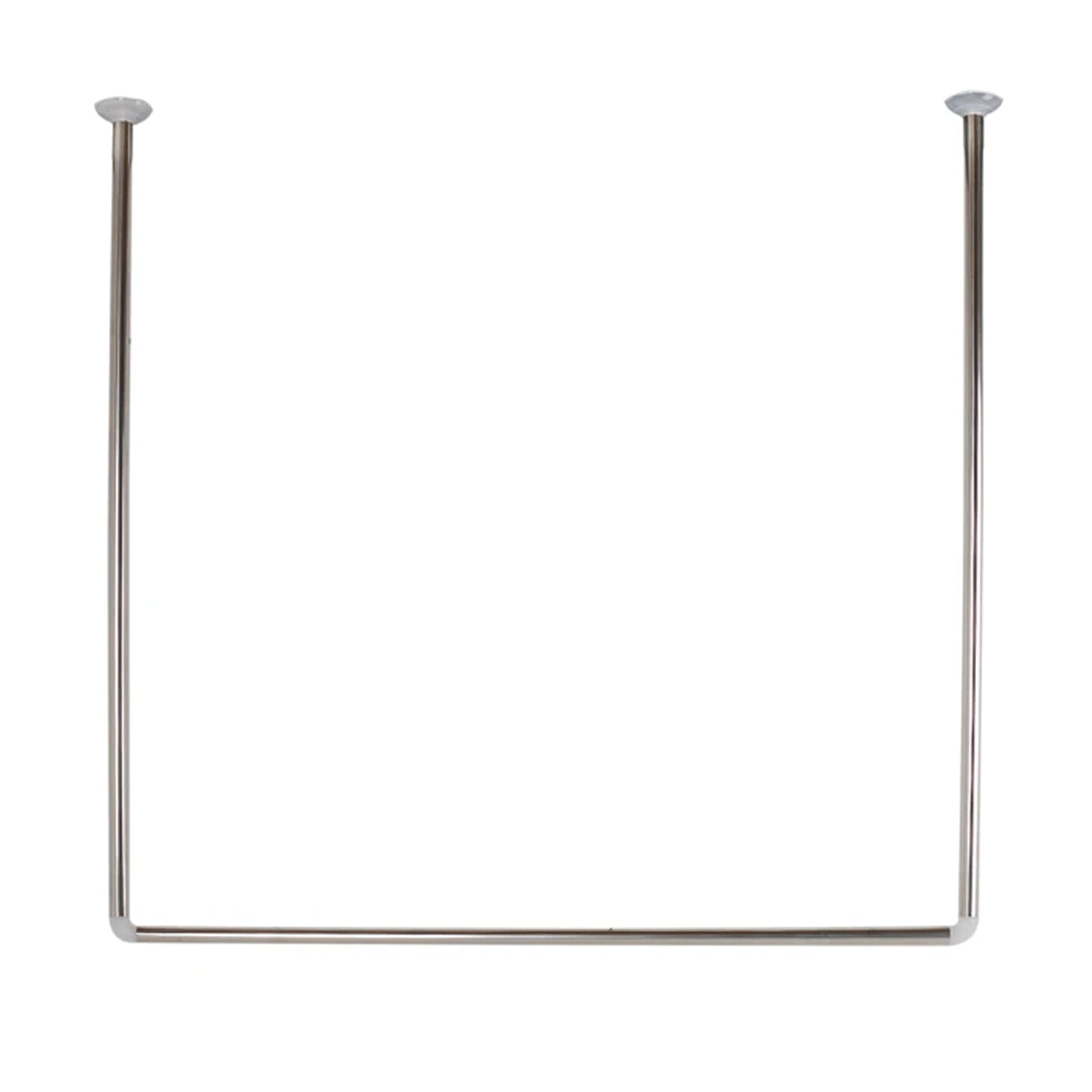 میله پرده حمام پیسو مدل U سایز 90×90 سانتی متر