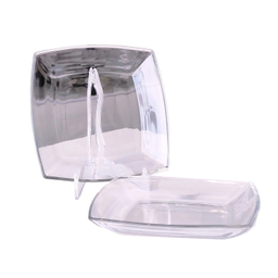 پیش دستی لیمون مدل مربع شیشه ای کد 215500 بسته 6 عددی