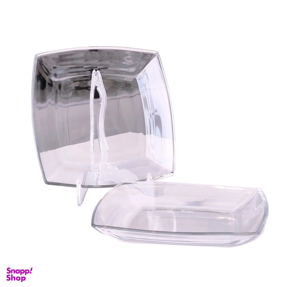 پیش دستی لیمون مدل مربع شیشه ای کد 215500 بسته 6 عددی