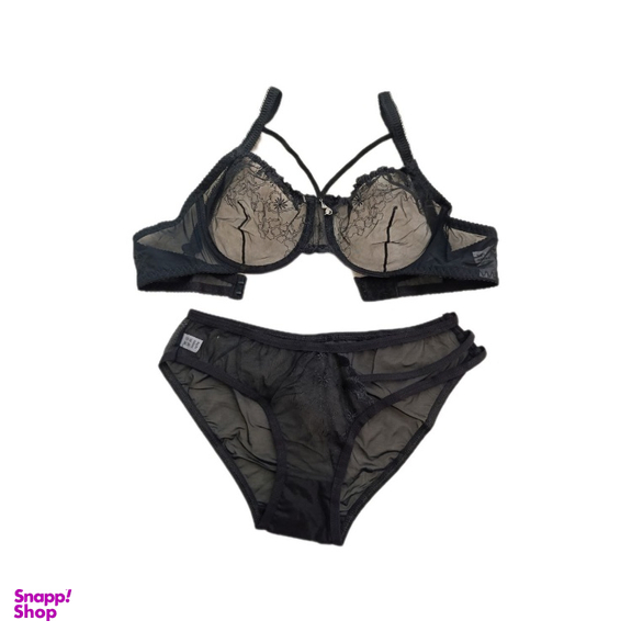 ست لباس زیر زنانه کد 066 رنگ مشکی