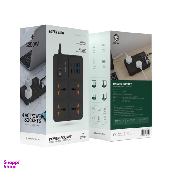 چند راهی برق گرین لاین مدل Power Socket