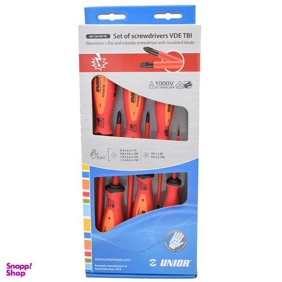 پیچ گوشتی یونیور مدل 603CS6VDE-TBI بسته 6 عددی