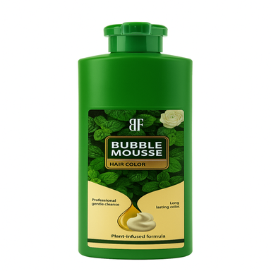 شامپو رنگ مو بابل موس مدل نعنا رنگ مشکی حجم 500 میلی لیتر