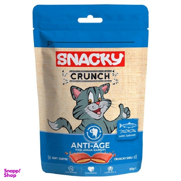 تشویقی کرانچی گربه اسنکی مدل ‌Anti Age طعم سالمون وزن 60 گرم
