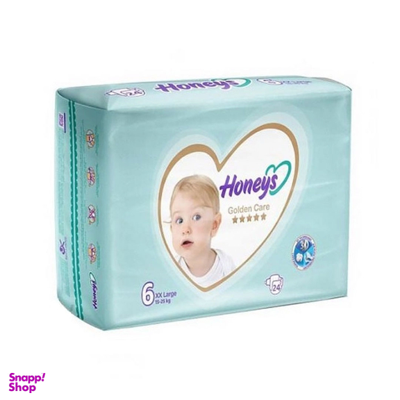 پوشک بچه هانیز سایز 6 بسته 24 عددی