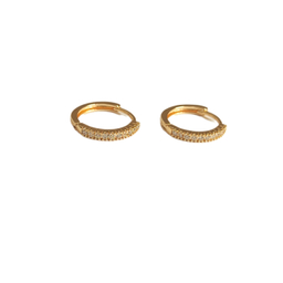 گوشواره زنانه ژوپینگ مدل حلقه ای نگین دار کد H4002